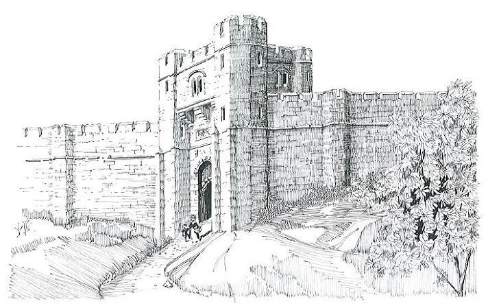 Kingsgate was a late Norman structure that led to a ford in the river. Later, a bridge known as Bow Bridge was constructed over the ford. It was located just north of the modern bridge seen in the image below this one. The name Kingsgate comes from a story about William the Conqueror's visit to Durham in 1072. According to the legend, William doubted the fact that St Cuthbert's body was incorrupt, and ordered his coffin to be opened. Before this could be done, the king was struck by a fever, and afraid that he had offended the saint, fled Durham from this point, never to return.    